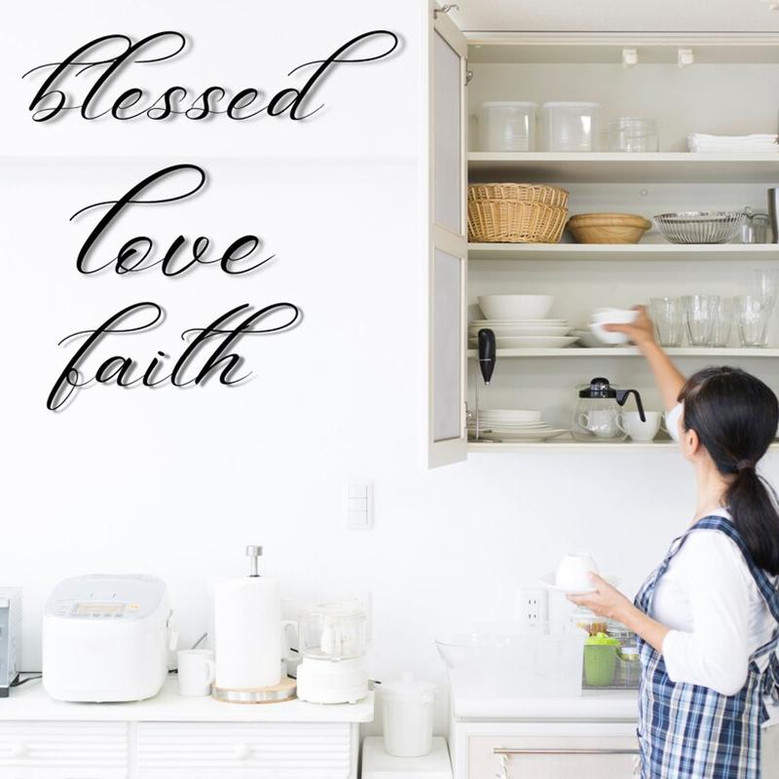 Love Sign, Faith Sign, Personalized Metal Sign, Metal Established Sign, Housewarming Gift, Door Hanger, Wedding Gift, Metal Monogram Sign