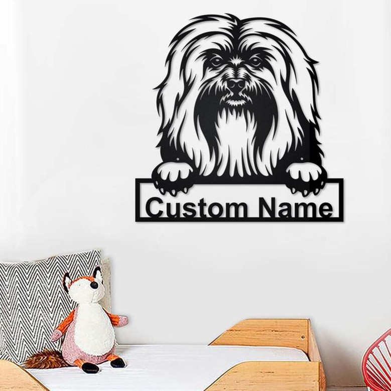 Custom Havanese Dog Metal Wall Art, Personalized Havanese Name Sign Decoration For Room, Havanese Home Decor, Custom Dog,Custom Havanese Dog