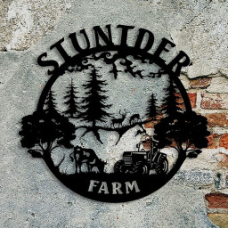 Personalized House Garden Metal Family Name Sign, Custom Last Name Sign, Farmhouse Metal Sign