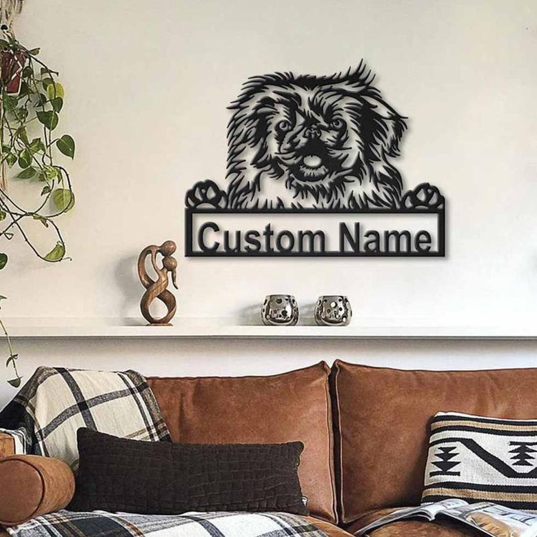 Personalized Pekingese Dog Metal Sign Art | Custom Pekingese Dog Metal Sign | Boxer Dog Funny | Dog Gift | Animal Custom
