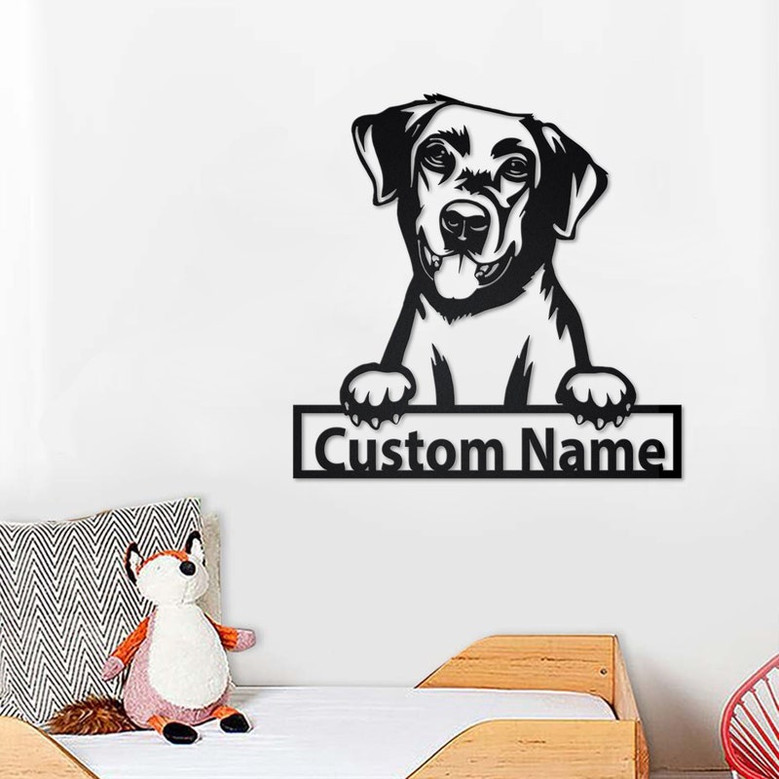 Personalized Labrador Retriever Metal Sign | Labrador Retriever Metal Wall Art | Dog Metal Sign | Labrador Retriever Gift | Dog Lover |