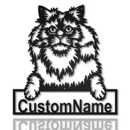 Personalized Selkirk Rex Cat Metal Sign Art, Custom Selkirk Rex Cat Metal Sign