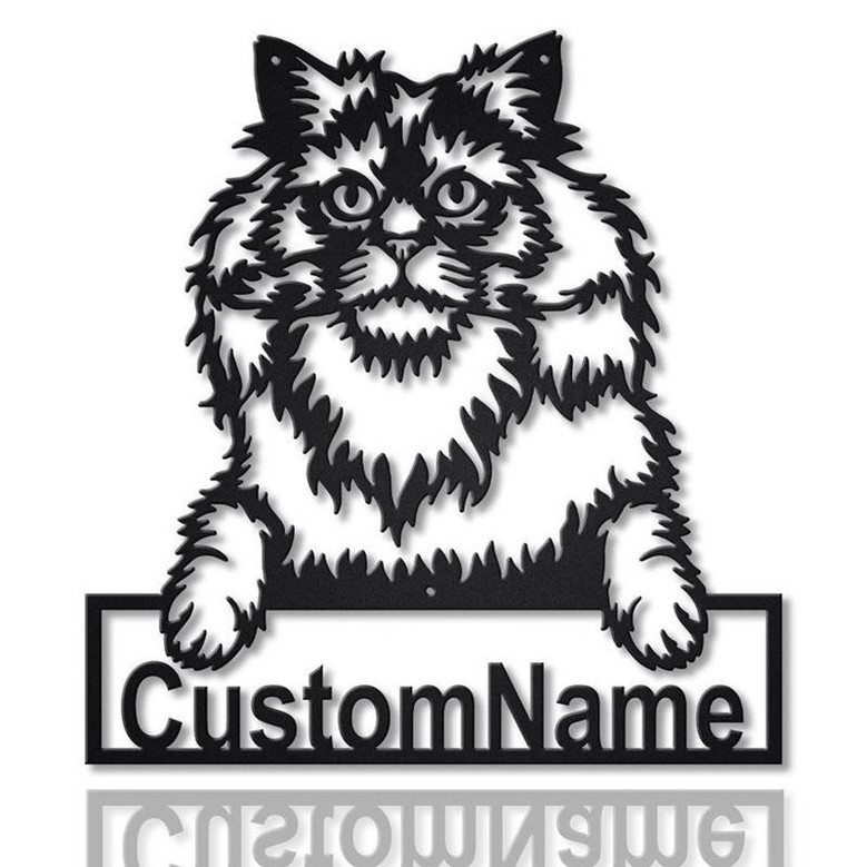 Personalized Selkirk Rex Cat Metal Sign Art, Custom Selkirk Rex Cat Metal Sign