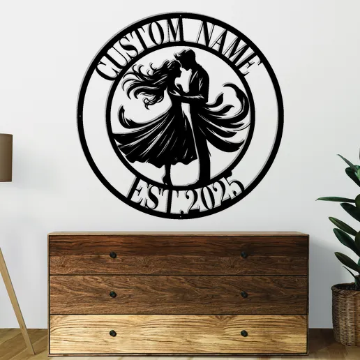 Couple Valentine Metal sign