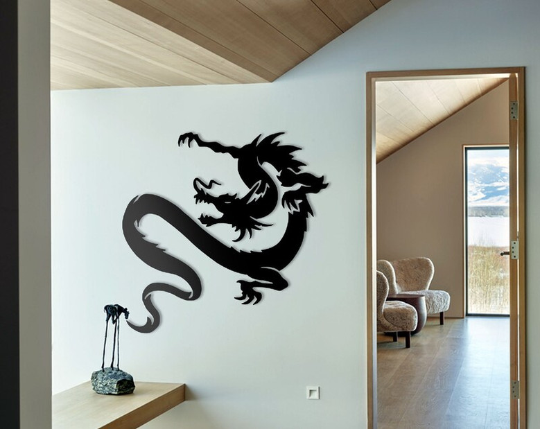 Dragon Metal Wall Decor, Wall Hanging Metal Art, Modern Wall Art, Home Decor, Living Room Wall Art