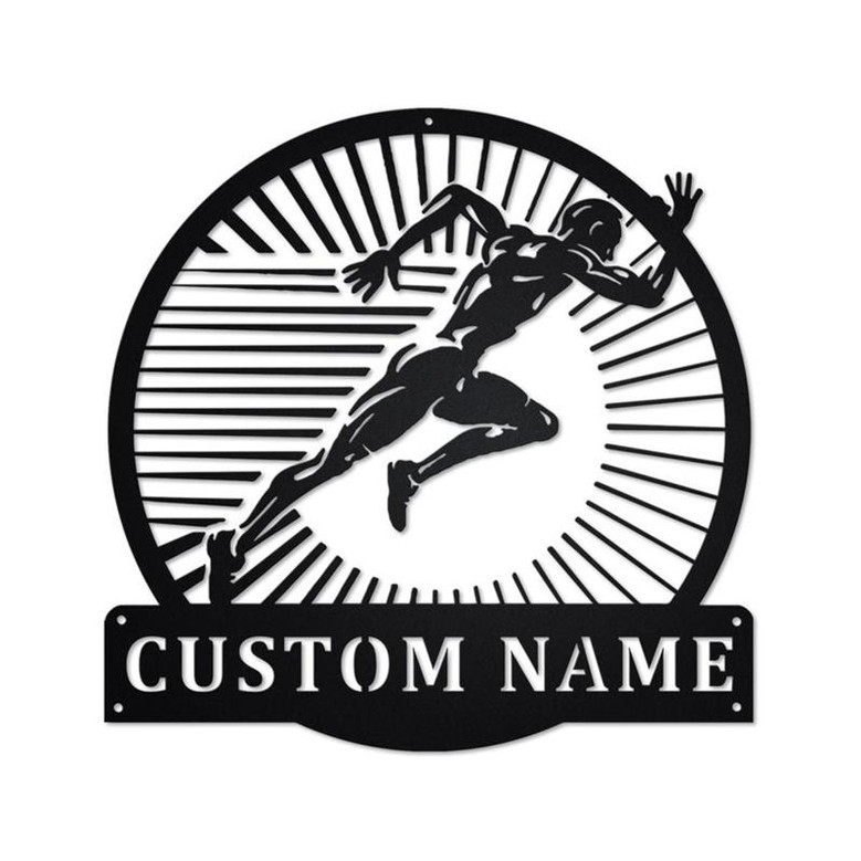 Personalized Running Metal Sign | Running Metal Wall Art | Running Metal wall Decor | Running Lover Gift | Custom Running | Running