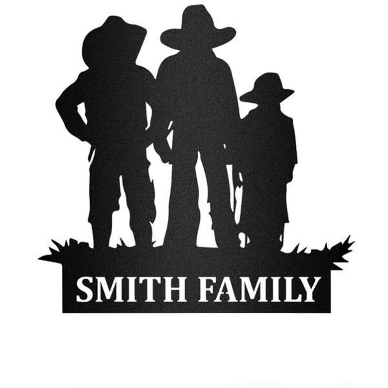 Cowboy Or Horse Farm Family Metal Wall Art Farmhouse Decor