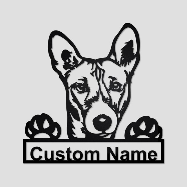 Personalized Basenji Dog Metal Sign | Basenji Dog Metal Wall Art | Dog Metal Sign | Basenji Dog Lover Gift| Dog Lover Gift | Basenji Dog