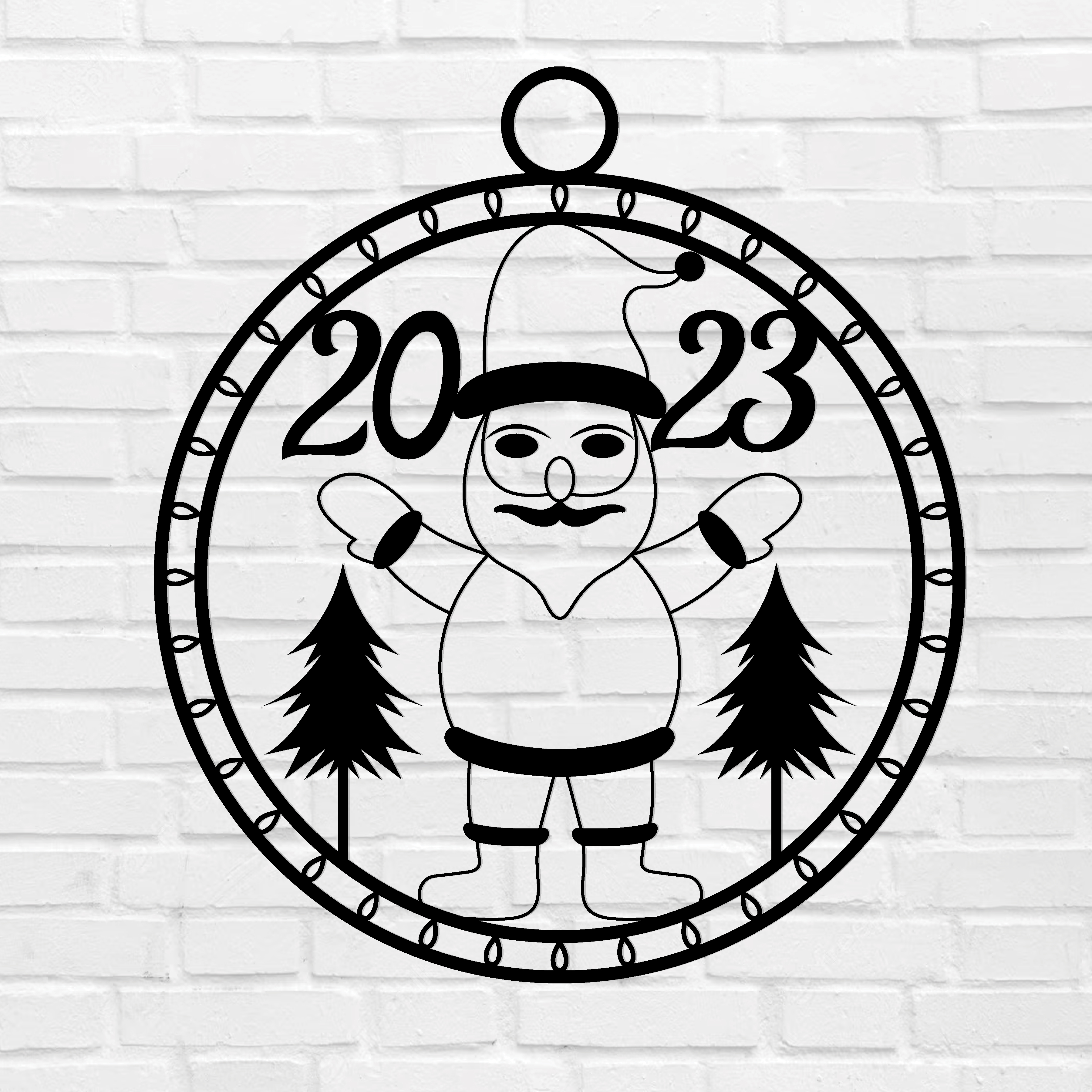Happy New Year ornament Metal Sign