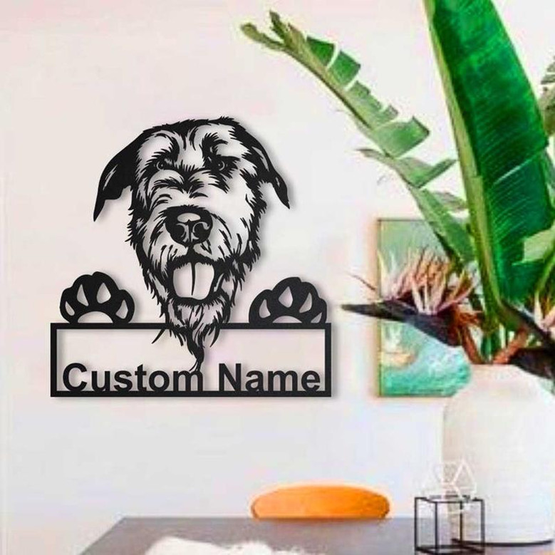 Personalized Irish Wolfhound Dog Metal Sign Art | Custom Irish Wolfhound Dog Metal Sign | Birthday Gift | Animal Funny