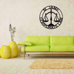Custom Law Firm Metal Sign, Personalized Lawyer Sign, Lawyer Gift, Attorney Metal Sign, Law Student Gift, Judge Gift, Lawyer Office Decor