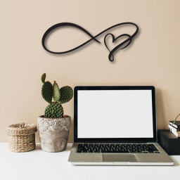 Metal Infinity Heart Sign - Metal Infinity Symbol and Heart Wall Decor - Love Sign - Infinity Sign