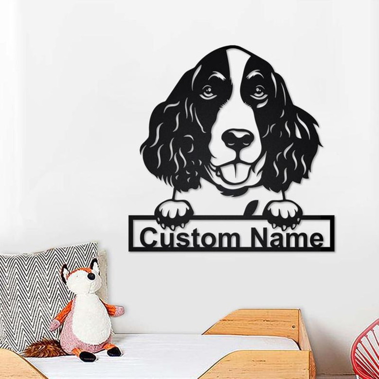 Personalized English Springer Spaniel Metal Sign | English Springer Spaniel Metal Wall Art | Dog Metal Sign | English Springer Spaniel Gift