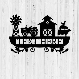 Personalized Farmer Metal Wall Sign Metal Farm Sign Farm Name Sign Farmhouse Decor Outdoor Decor Tractor Sign Farmer Gifthousewarming