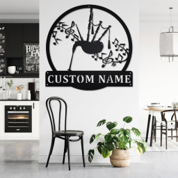 Custom Bagpipes Metal Wall Art, Personalized Bagpipes Name Sign Decoration For Room, Bagpipes Home Decor, Custom Bagpipes, Bagpipes Teacher