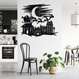 Santa Claus Merry Christmas Metal Wall Art, Santa Claus Decoration For Room, Santa Claus Home Decor, Merry Christmas Metal Sign,Xmas Gift