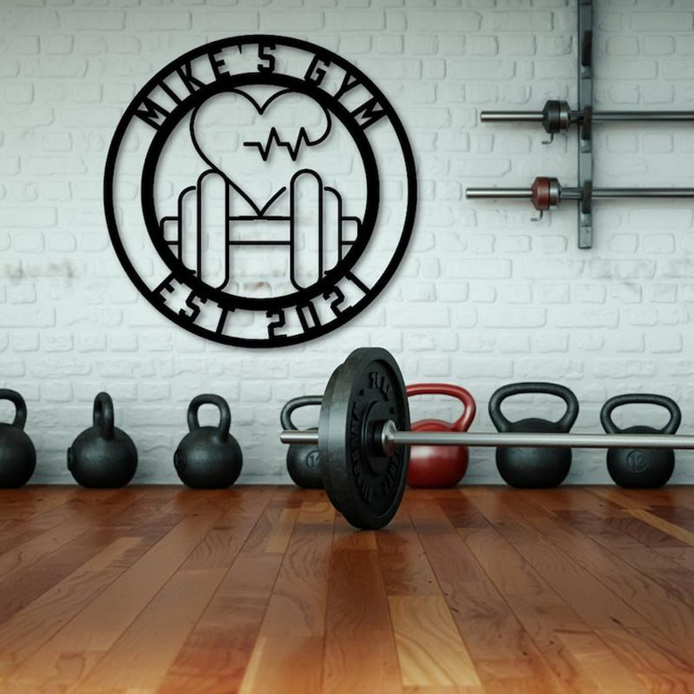 Gym Sign | Personalized Home Gym Sign | Custom Metal Gym Sign | Home Gym Sign | Cross Fit Sign, workout room wall art, fitness sign, custom