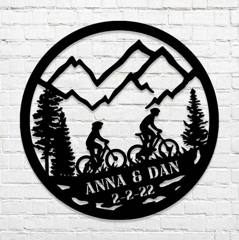 Personalized Garden Metal Sign,Customized Sports tom Family Name Sign,Gift For Cycling Enthusiasts