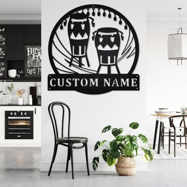Custom Conga Metal Wall Art, Personalized Conga Teacher Name Sign Decoration For Room,Conga Home Decor,Custom Conga,Conga Musical Instrument