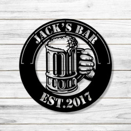 Custom Metal Bar Sign, Personalized Bar Sign ,Business Sign , Home Decor