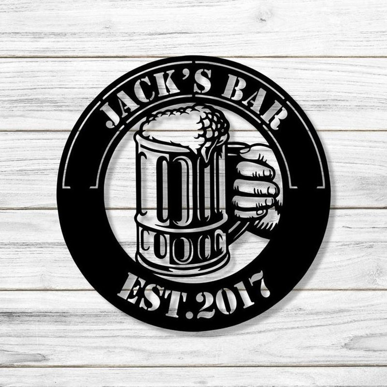 Custom Metal Bar Sign, Personalized Bar Sign ,Business Sign , Home Decor