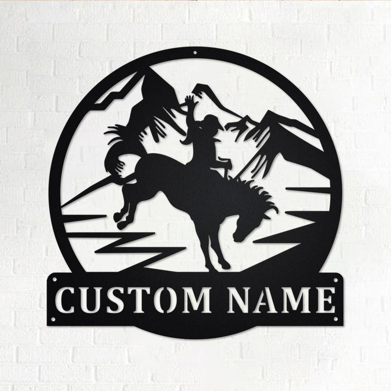 Custom Cowgirl Metal Wall Art, Personalized Cowgirl Name Sign Decoration For Room, Cowgirl Metal Home Decor, Custom Cowgirl, Cowgirl Gifts