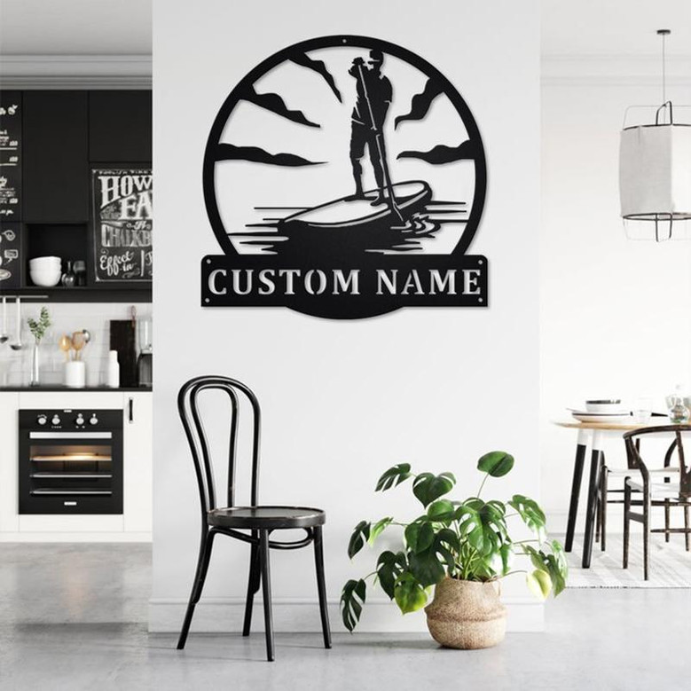 Personalized Standup Paddleboarding Metal Sign | Standup Paddleboarding Metal Wall Art | Standup Paddleboarding Metal wall Decor