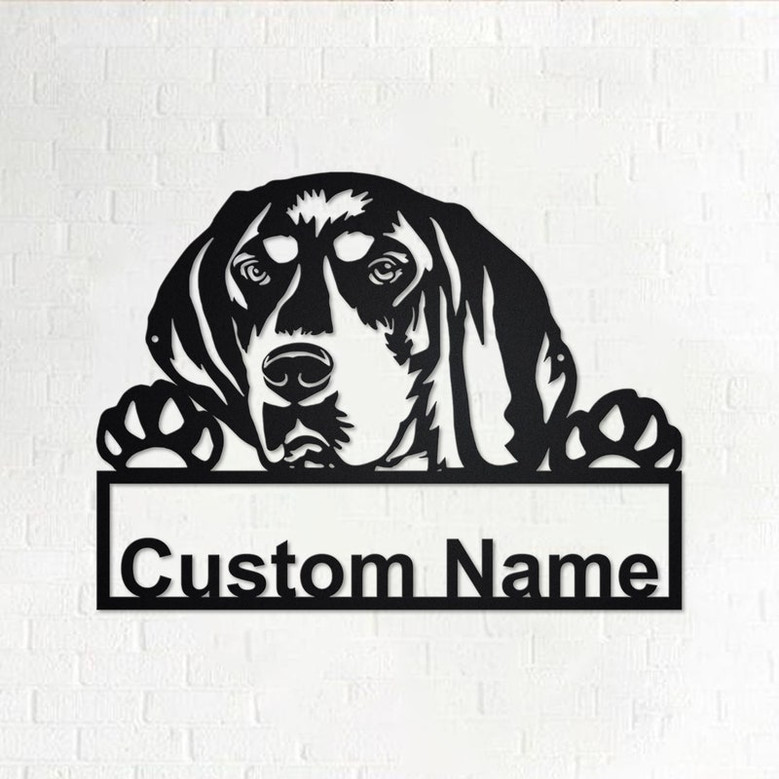 Personalized Bluetick Coonhound Metal Sign| Bluetick Coonhound Metal Wall Art| Dog Metal Sign| Dog Lover Gift| Bluetick Coonhound Lover Gift