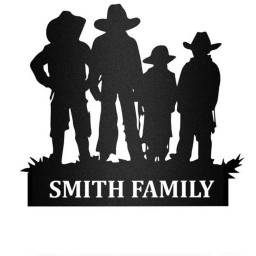 Cowboy Or Horse Farm Family Metal Wall Art Farmhouse Decor