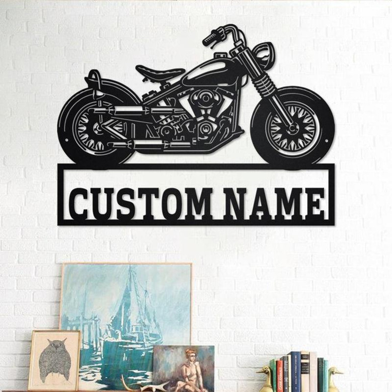 Custom Chopper Motorcycle Metal Wall Art, Personalized Chopper Name Sign Decoration For Room,Chopper Home Decor,Custom Chopper,Chopper Lover