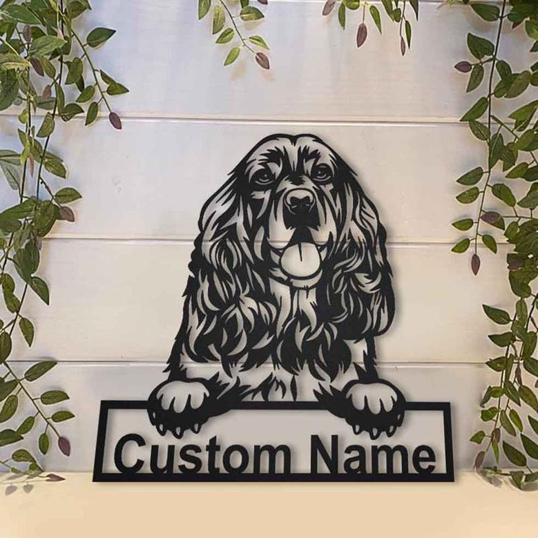 Personalized Cocker Spaniel Dog Metal Sign Art | Custom Cocker Spaniel Dog Metal Sign | Dog Gift | Birthday Gift | Animal Funny