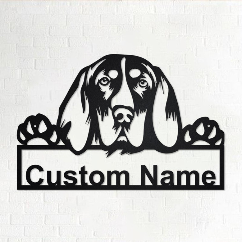 Personalized English Coonhound Metal Sign | English Coonhound Metal Wall Art | English Coonhound Metal Wall Decor | Custom English Coonhound