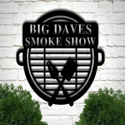 Personalized Grill N Chill Cut Metal Sign