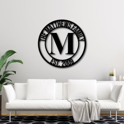 Personalized Wedding Gift-Last Name Established Sign-Family Name Sign-Metal Sign-Custom Metal Sign-Anniversary Couple Gift-Personalized Sign