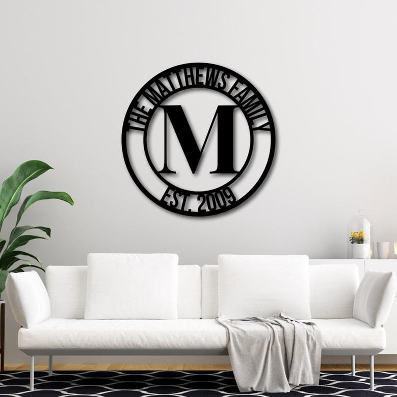 Personalized Wedding Gift-Last Name Established Sign-Family Name Sign-Metal Sign-Custom Metal Sign-Anniversary Couple Gift-Personalized Sign