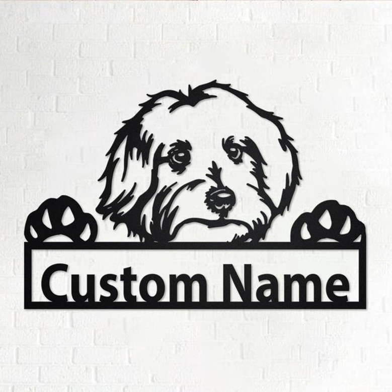 Custom Maltese Dog Metal Wall Art, Personalized Maltese Name Sign Decoration For Room, Maltese Home Decor, Custom Maltese Dog, Dog Lover