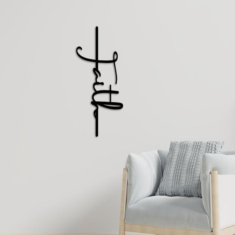 Metal Faith Sign, Faith Sign, Jesus Art, Religious Decor, Faith Decor, Metal Sign, Metal Faith Decor, Cross Sign, Metal Cross Decor, Sign