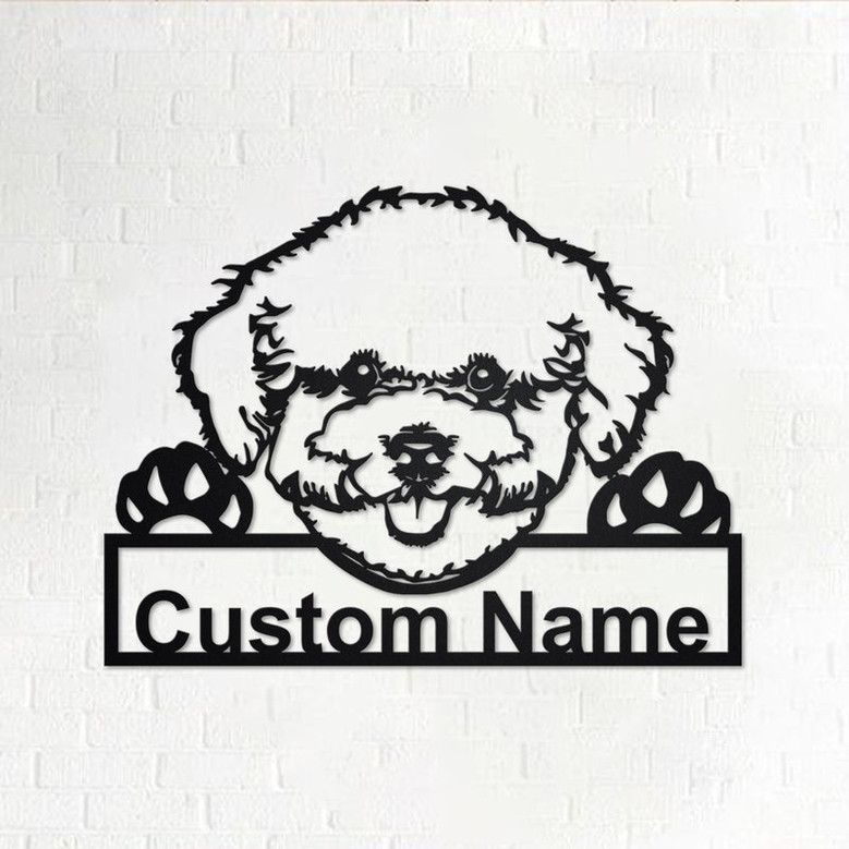 Personalized Bichon Frise Metal Sign | Bichon Frise Metal Wall Art | Dog Metal Sign| Dog Lover Gift | Bichon Frise Lover Gift | Bichon Frise