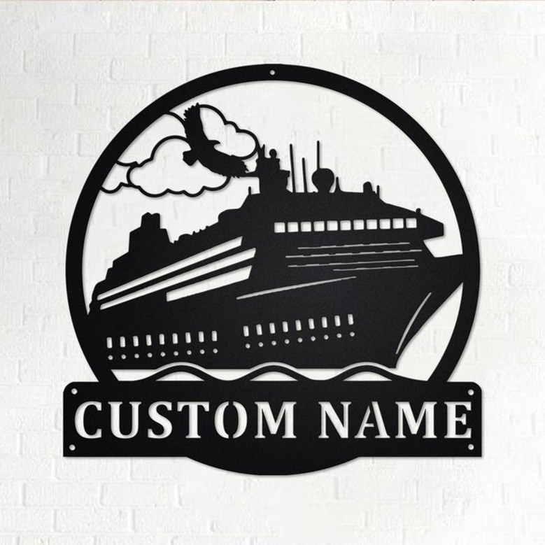 Custom Ship Metal Wall Art, Personalized Ship Name Sign Decoration For Room, Ship Metal Home Decor, Custom Ship, Ship Metal Decoration