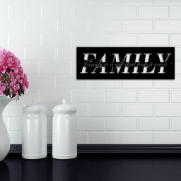 Family Sign Metal Family Sign Farmhouse Wall Decor Anniversary Gift Mother Gift For Mom Laser Cut Word Laser Cut Metal Sign Gift Ideas