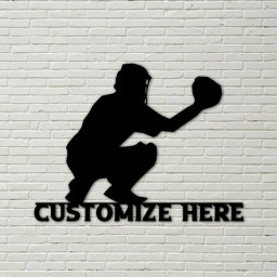 Customizable Catcher Sign, Metal Baseball Sign, baseball sign, baseball, cather decoration, baseball catcher, custom baseball sign