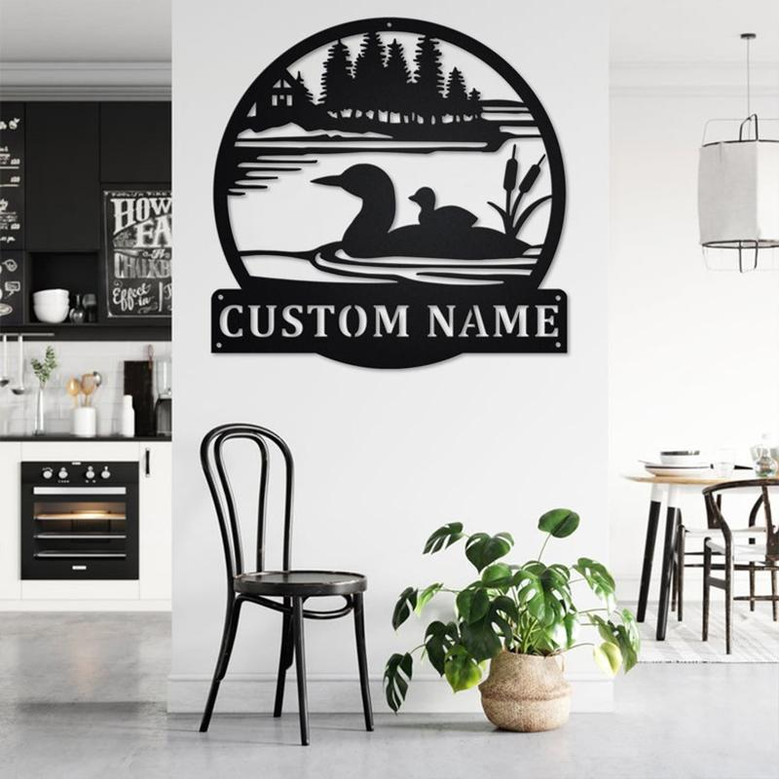 Custom Loon Duck Metal Wall Art, Personalized Loon Duck Name Sign Decoration For Room, Loon Duck Home Decor,Custom Loon Duck,Loon Duck Lover