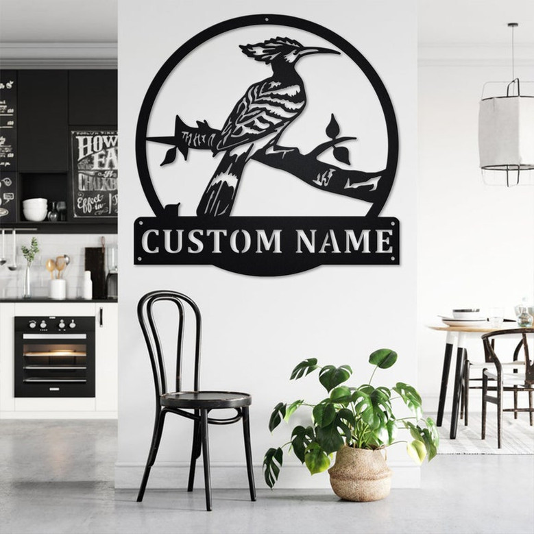 Custom Hoopoe Bird Metal Wall Art, Personalized Hoopoe Name Sign Decoration For Room, Hoopoe Home Decor, Custom Hoopoe, Hoopoe Metal Decor