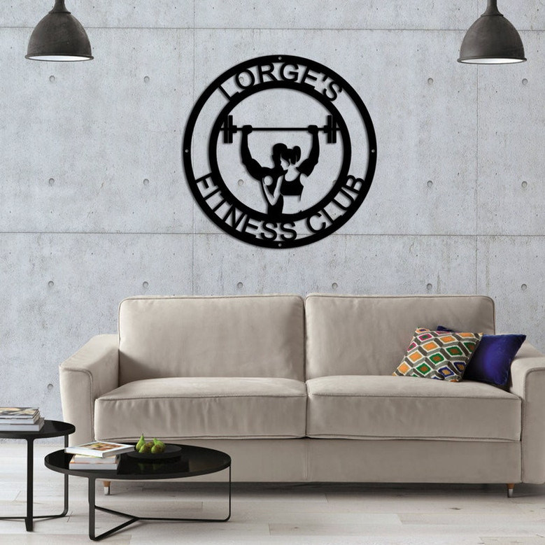 Gym Sign, Personalized Home Gym Sign, Custom Metal Gym Sign, Home Gym Sign, Cross Fit Sign, workout room, sign for fitness