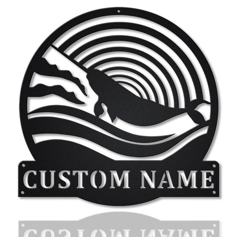 Personalized Narwhal Whale MonogramMetal Sign Art | Custom Narwhal Whale Monogram Metal Sign | Whale Gifts | Decor Decoration