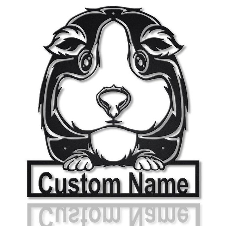 Personalized Guinea Pig Metal Sign Art | Custom Guinea Pig Metal Sign |