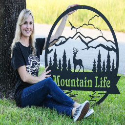 Personalized Deer Cut Metal Sign Gift For Home Decor