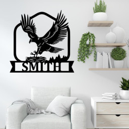 Eagle's Nest Personalized Metal Sign, Housewarming Gift
