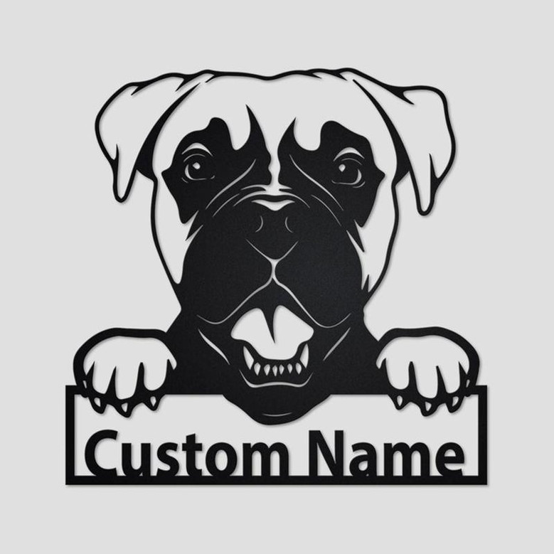Personalized Boxer Dog Metal Sign| Boxer Dog Metal Wall Art| Dog Metal Sign| Boxer Dog Lover Gift| Dog Gift | Boxer Metal Wall Decor | Boxer