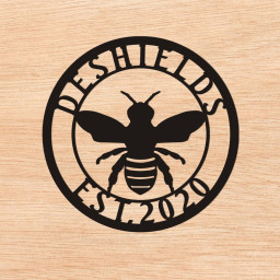 Personalized Honey Bee Sign, Farm Sign with established, Honey Bee Family Name, Family Name Sign Personalized